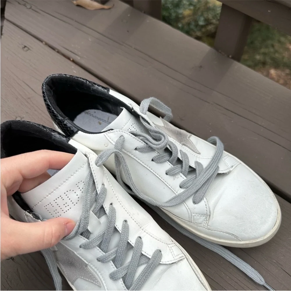 GG Star Sneakers Distressed Black and White 41-42